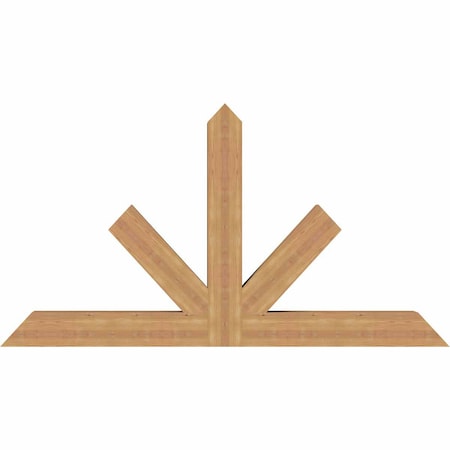 Ekena Millwork Saratoga Timber Gable Bracket, Western Red Cedar, 72"W x 39"H x 5 1/2"D x 5 1/2"F, 13/12 Pitch GBW072X39X0606SAR00SWR